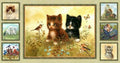 Playful Kitten Cat Panel 21495 Multi