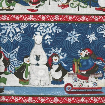 Pom Pom Penguins Border Stripe 11091 413