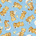 Popcorn the Bear Night Sweet Baby Tossed 23447 B Blue