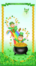 Pot of Gold Leprechaun Panel 24" x 44
