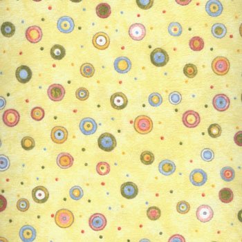 Precious Flannel Circles Yellow 427 Y