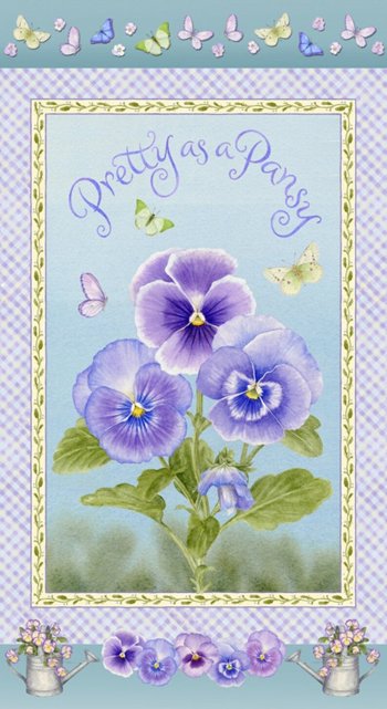 Pretty as a Pansy Panel approx 24" x 44" 1015P col 1