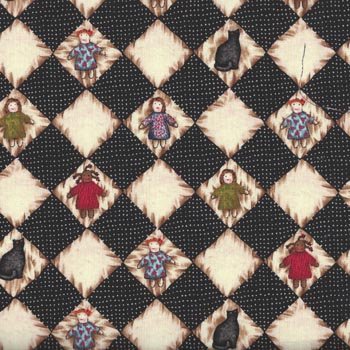 Primitive Dolls Checkered Patchwork  25865
