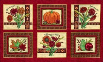 Pumpkin and Spice Panel 6 Motifs ~10"x12