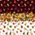 Pumpkin Harvest Border Print 2666 33 Cream