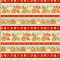 Pumpkin Spice Border Stripe 5150 84 Red
