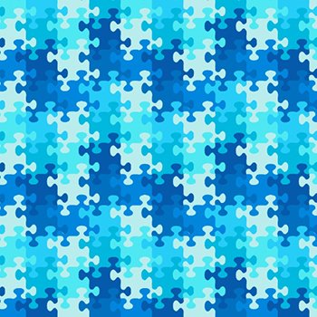 Puzzle pieces 455 Blue