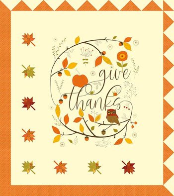 Quilt Pattern - 721 uses "Give Thanks" Panel