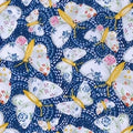 Quilting Gypsy Dreams Swirly Butterfly Floral Butterflies 97848 77 blue