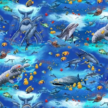 Reef Life Dolphins 5753-17 Blue