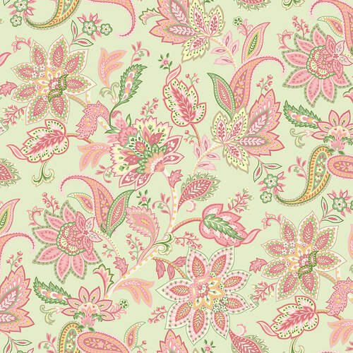 Renaissance Garden Main Floral 2631 66 Green