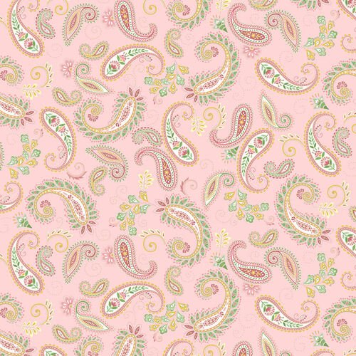 Renaissance Garden Tossed Paisley 2627 22 Pink