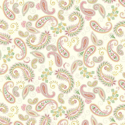 Renaissance Garden Tossed Paisley 2627 33 Cream