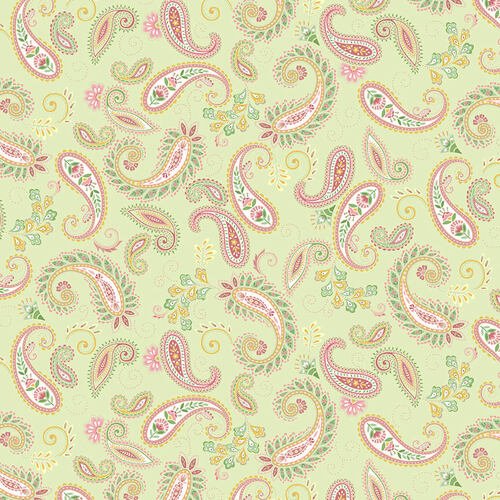 Renaissance Garden Tossed Paisley 2627 66 Green