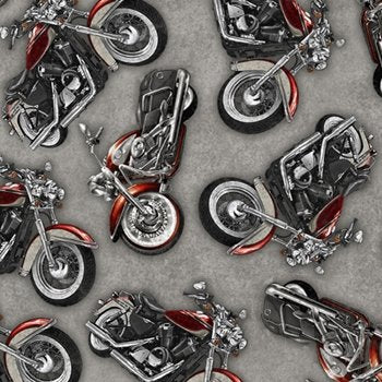 Ride Free Tossed Motorcycles 28772 K Gray