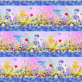 Rock garden digital print border stripe 00252
