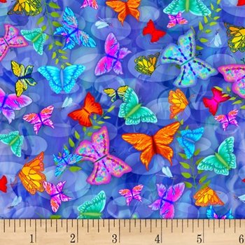 Rock GardenColorful  Butterflies 0257 Blue