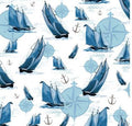 Sail Away Tossed Sail Boats 23730 Z White
