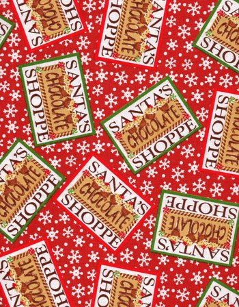 Santa’s Chocolate Shoppe Labels 1277 Red