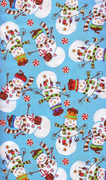 Santa’s Chocolate Shoppe Snowmen 1274 Blue