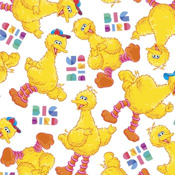 Sesame Street Tossed Big Bird 28547 -Z White