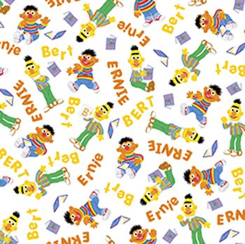 Sesame Street Tossed Ernie Bert 27911 -Z  White
