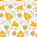 Show Me The Honey Beehives and Honey Jars 1339 01 White