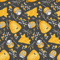 Show Me The Honey Beehives and Honey Jars 1339 95 Gray