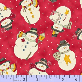 Snow Buddies Snowmen Tossed  Red 2641 0111