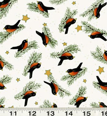 Snow Flurries Birds Y0488-2 Cream