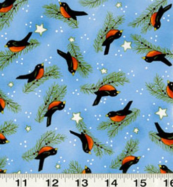 Snow Flurries Birds Y0488-30 Blue