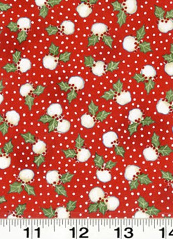 Snow Flurries Holly Y0489-4 Red