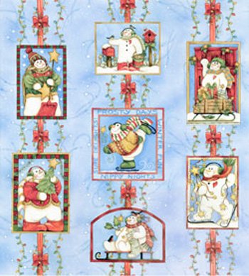 Snow Flurries Panel Y0483-29 Light Blue