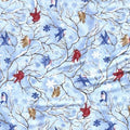 Snow Show Snow Birds on Blue 03205 55