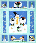 Snowman and Sheep Panel SB20173 740 Suzybee