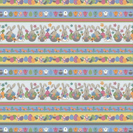 Some Bunny Loves You Border Stripe 8952 99
