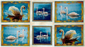 Spendid Swans Panel 24" x 44" 26663 E