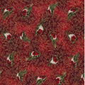 Spirit of Christmas Chickadee Allover Chicks Metallic Red F0273 02
