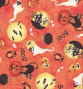 Spooky Eve Cats & Ghosts Y1023-37 Dk Orange