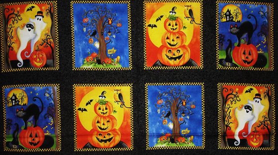 Spooky Eve Panel Y1021-3 Black