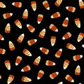 Spooky Night  Damask Candy Corn 5721 99 Black