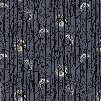 Spooky Night Moonlight Trees 5726 97 Black