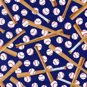 Sports Bats and Baseballs C1229 Navy
