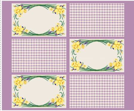 Spring Daffodils Placemats 2 35.5in x 43.5in Placemat Panel PD13926R