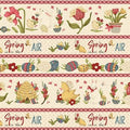 Spring is in the Air Border Stripe 2789-33 Tan