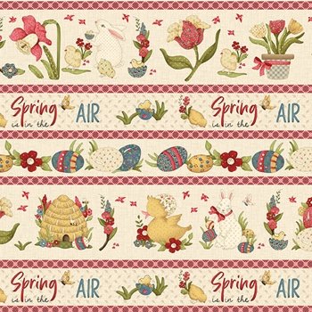 Spring is in the Air Border Stripe 2789-33 Tan