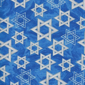 Star of David Judiaca Silver on Blue 33431-1