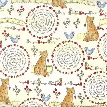 Stitches 5171 11 cream Cat and sewing