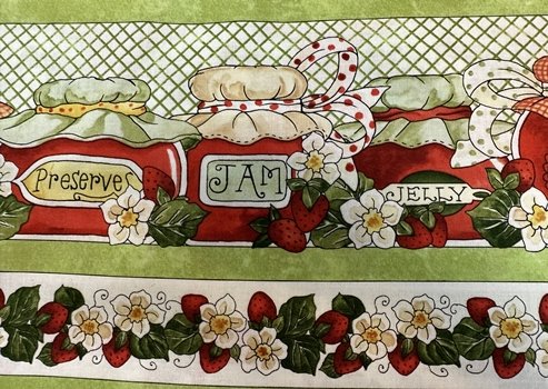 Strawberry Patch Border Stripe 7012 24 Multi