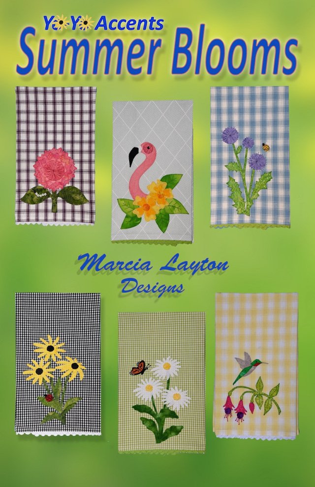 Summer Blooms MLD-SB1 Tea Towel Applique Patter